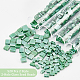 Nbeads 520pcs2スタイル2穴ガラスシードビーズ  不透明な色は光沢の  長方形  濃い緑  4.5~5.5x2~5.5x2~2.5mm SEED-NB0001-72B-4