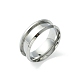 201 ajuste de anillo de dedo ranurado de acero inoxidable STAS-TAC0001-10B-P-1