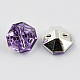 2-Hoyo botones de octágono de acrílico Diamante de imitación de Taiwán BUTT-F016-10mm-09-2