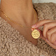 Золотое ожерелье с подвеской из нержавеющей стали SA1727-2-4