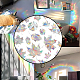 GORGECRAFT 4 Styles Maple Leaf Anti-Collision Window Clings Leaves Rainbow Stickers Glass Alert Prism Decals Autumn Suncatchers Prismatic Film Non Adhesive Decor for Prevent Bird Strikes DIY-WH0502-26-5