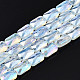Chapelets de perles en verre électroplaqué X-EGLA-N002-25-E03-1