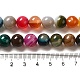 Ágata piedra preciosa natural hebras de perlas reronda G-E234-16-2