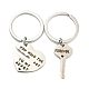 Valentinstags-Paar-Schlüsselanhänger mit dem Wort „Du hältst den Schlüssel zu meinem Herzen für immer“. KEYC-F038-01P-2