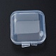 プラスチックビーズ収納ケース  長方形  透明  4x3.45x1.8cm CON-N012-02-3