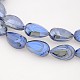 Teardrop Electroplate Rainbow Plated Glass Beads Strands EGLA-P013-F05-2