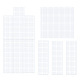 Ensembles de feuilles de maille en plastique rectangle bricolage DIY-WH0301-10-1