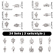 24 комплект 12 стильных латунных застежки для коробок KK-PH0002-55-5