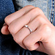 Shegrace 925 anello in argento sterling placcato rodio JR733A-03-4