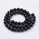 Brins de perles d'onyx noir naturel G-S259-19-8mm-2