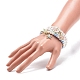 4 pièces 4 styles bracelets à breloques extensibles en alliage d'émail sur le thème de l'océan BJEW-JB08760-7