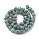 Brins de perles turquoises africaines naturelles (jaspe) X-G-T106-205-3