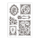 GLOBLELAND Retro Rose Border Clear Stamps for Cards Making Vintage Lace Border Silicone Clear Stamp Seals Transparent Stamps for DIY Scrapbooking Photo Album Journal Home Decoration DIY-WH0448-0387-8