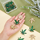 SUPERFINDINGS 16Pcs 2 Colors Maple Leaf Pendants Medical Pot Cannabis Tree Leaves Charms Pendants Alloy Enamel Pendants for Earring Necklace Jewelry Making ENAM-FH0001-22-4