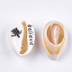Perlas de concha de cowrie impresas SHEL-S276-10C-2