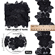 GORGECRAFT 2 Yard 3D Polyester Flower Lace Edge Trim Ribbon Pearl Beads Edging Trimmings Embroidered Applique Fabric Vintage Sewing Craft for Wedding Dress Embellishment DIY Dress Decor(Black) OCOR-GF0001-85A-2