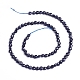 Chapelets de perles en pierre d'or bleue synthétique G-E560-C02-4mm-2