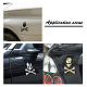 Superfindings 3 pz cool 3d cranio scheletro in metallo ossa incrociate auto moto emblema distintivo emblema per auto paraurti finestra laptop bagagli DIY-FH0001-005-7