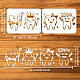 FINGERINSPIRE 2 Pcs Tooth Stencil Template 8.3x11.7 inch Brushing Teeth Painting Stencil Plastic Tooth with Bow Flower Crown Stencil Reusable DIY Art and Craft Stencils for Painting Wood Wall Decor DIY-WH0394-0144-2