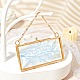 FINGERINSPIRE Hanging Glass Frame Brass Rectangle Wall Frames (4x2inches/110x62mm) for Display Pressed Plant Specimen Dried Flowers DIY Artwork Photo Picture Herbarium AJEW-WH0017-26G-7