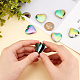 UNICRAFTALE 6pcs Rainbow Color Heart Shape Photo Frame Pendants 304 Stainless Steel Locket Charms Hypoallergenic Pendants for DIY Memorial Necklace Making STAS-UN0032-54-3