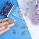 12 шт. подвески из нержавеющей стали 201 двух цветов STAS-SC0008-81-3