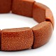 Synthetic Goldstone Beaded Stretch Bracelets BJEW-J118-B02-2
