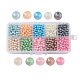 10 Colors Opaque Spray Painted Glass Beads DGLA-JP0001-06-4mm-1