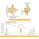 Kits de fabrication de boucles d'oreilles arbre de vie bricolage unicraftale DIY-UN0003-30-4