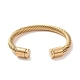 Bracelets manchettes bracelets jonc avec boule en 304 acier inoxydable BJEW-H570-06G-1