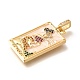 Подвески из латуни с микропаве из циркония KK-R212-01G-2