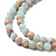 Brins de perles teintes en jaspe impérial synthétique G-D077-A01-01I-4
