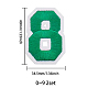 GORGECRAFT 2 Inch Iron on Roman Number Patch Sticker Self Adhesive Number Patches Green Numbers 0 to 9 Embroidered Applique Repair Patches for Team Uniform Design Clothing Bags Shoes Jeans 20PCS DIY-GF0005-98-2