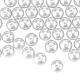 Pandahall ca. 200 stück 8mm winziger satin glanz umweltgefärbte glasperle runde perlen sortiment lot für schmuck machen runde box kit weiß HY-PH0001-8mm-001-2
