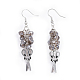 Boucles d'oreilles avec perles en verre EJEW-JE03302-03-1