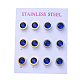 304 Stainless Steel Stud Earrings STAS-D0001-04B-3