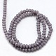 Opaque Solid Color Crystal Glass Rondelle Beads Strands EGLA-F049A-08-3