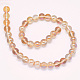 Chapelets de perles en verre électroplaqué GLAA-G051-12mm-A01-2