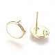 Brass Stud Earring Findings KK-P153-22G-02-NF-2