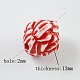 Fleur rouge perles chunky acrylique d'artisanat X-MACR-S658-6-2