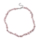Collana di perline di quarzo rosa naturale NJEW-JN04615-13-4