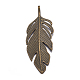 Tibetan Style Alloy Leaf Big Pendants PALLOY-A15448-AB-2