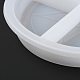 シリコントレイ型  DIY小物収納容器用  キャンディボックスUV樹脂  エポキシ樹脂工芸品作り  星柄丸  ホワイト  160x24.5mm DIY-H150-01-4
