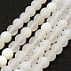 Chapelets de perles en agate blanche mate naturelle X-G-F377-6mm-1