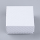 厚紙のジュエリーセットボックス  内部のスポンジ  正方形  ホワイト  7.3x7.3x3.5cm CBOX-Q035-27A-1