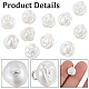 Gorgecraft 50 pieza de botones de plástico de imitación de perlas FIND-GF0005-57-6