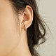 Boucles d'oreilles créoles en argent sterling plaqué rhodium 925 EJEW-BB50163-P-2