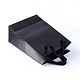 クラフト紙袋  ギフトバッグ  ショッピングバッグ  コットンコードハンドル付き  ブラック  18.9x12.9x0.3cm CARB-WH0009-01B-01-2