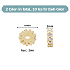 Dicosmétique 20 pièces 2 couleurs entretoises de perles de zircone cubique en laiton micro pavé ZIRC-DC0001-17-2