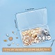 SUNNYCLUE 1 Box 350Pcs Ribbon Crimp Clamp Ends Iron Folding Crimps End Half Round Silver Gold Cord End Bookmark Pinch Crimp Ends for Jewellery making DIY Choker Necklace Anklets Crafting Accessories IFIN-SC0001-35-7